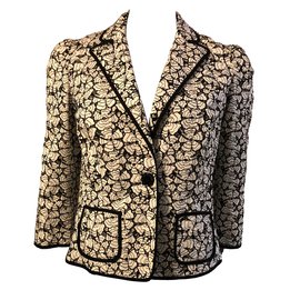 Love Moschino Black Cotton Openwork Jacket Black
