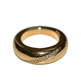 Chaumet-Chaumet ring, RING in yellow gold and diamonds in perfect condition-Yellow