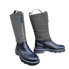 Prada Boots Black Khaki