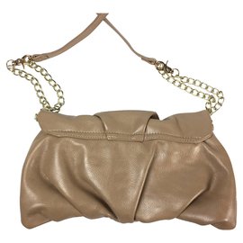 Marc Jacobs-beige vegan leather clutch-Beige