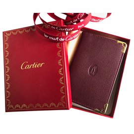 Cartier-Geldbörsen Kleines Zubehör-Bordeaux