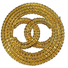 Chanel-Alfinetes e broches-Dourado