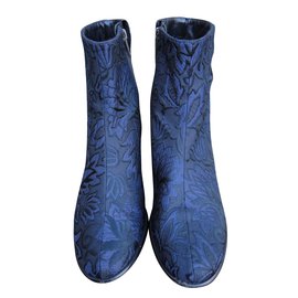 Tibi-Boots-Navy blue
