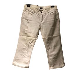 Short Jeans Dolce & Gabbana Eggshell em algodão Fora de branco