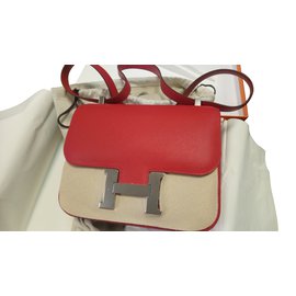 Hermès-Constance 24 casaque red palladium-Red