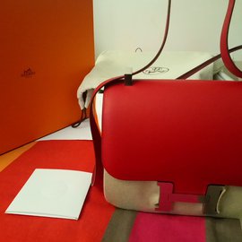 Hermès-Constance 24 casaque red palladium-Red