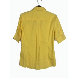 Dolce & Gabbana-Camicia in cotone giallo-Giallo