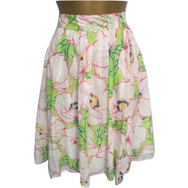 Moschino Cheap And Chic-Skirts-Pink,White,Green