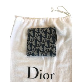 Christian Dior-borse, portafogli, casi-Blu navy