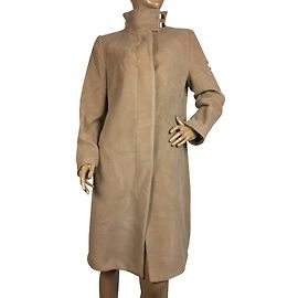 Akris wool/angora brown camel coat Brown