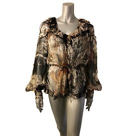 Roberto Cavalli Tunika-Bluse Braun