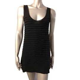 Moschino Cheap And Chic Black Rayon Short Dress Black