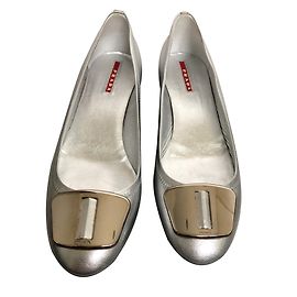 Prada Ballerinen Silber