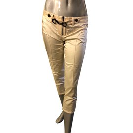 Just Cavalli-Pants, leggings-Eggshell