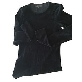 Top en velours côtelé noir Maje Taille 0 Noir