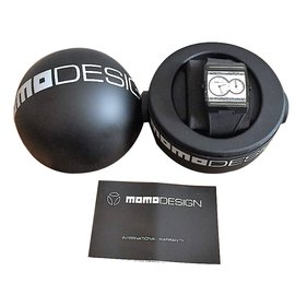 Momo Design-reloj de pulsera de doble hora-Negro