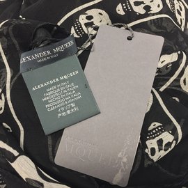 Alexander Mcqueen-Silk scarves-Black