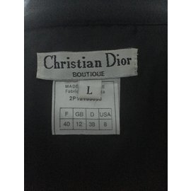 Christian Dior-Chaquetas-Negro,Plata