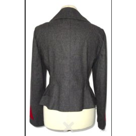 Hermès-Chaquetas-Roja,Gris