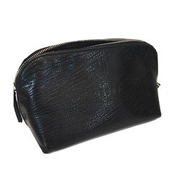 Golden Goose Black Leather Toiletry Bag Black
