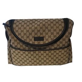 Gucci Diaper Bag Brown Cloth Brown