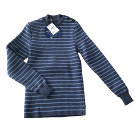 Saint James Strickwaren Blau Grau