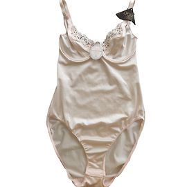 Autre Marque FILCO T85 B Bodysuit Salmon Ecru Lace Pink