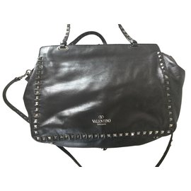 Valentino Garavani-Rockstud Handbags-Black