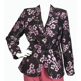 Basler Floral blazer Purple Dark brown