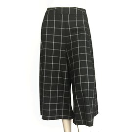Marella plaid culottes Black White