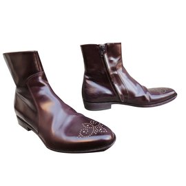 Maison Martin Margiela-Ankle Boots-Dark brown