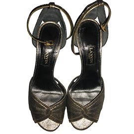 Lanvin Gold Leather Sandals Golden