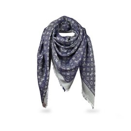 Louis Vuitton Monogram Classic Shawl Carbone Silk