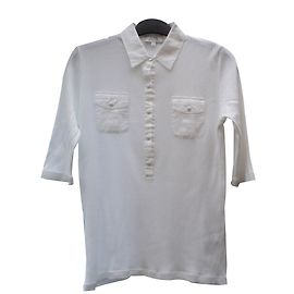 Pablo De Gerard Darel Polo aus weißer Baumwolle Weiß