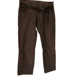 Just Cavalli-Pants, leggings-Dark brown