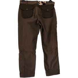 Just Cavalli-Pantaloni, ghette-Marrone scuro