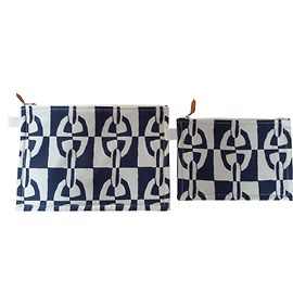 Hermès Bolsos de embrague Azul marino