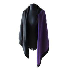 Chanel-Silk scarves-Black,Purple