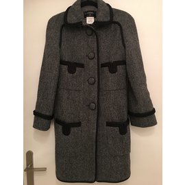 Chanel-Coats, outerwear-Grey