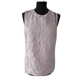 Top sem mangas de renda rosa French Connection Rosa