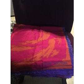Sciarpa Louis Vuitton in seta arancione Arancione