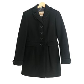 Burberry Brit Wool Coat Black Black