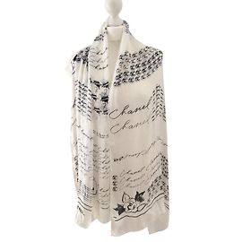 Chanel Scarves White