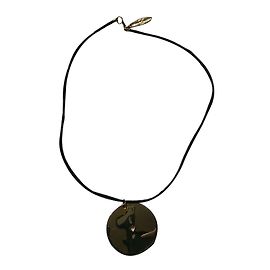 Collier Medallion Isabel Marant Doré et Noir Noir Doré
