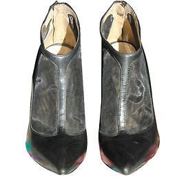 Bottines Sam Edelman en cuir noir taille 36 Noir Doré