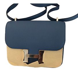 Hermès Constance Mini Blu in Pelle Epsom Blu