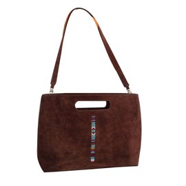 Swarovski-Swarovski, sac grand modèle, tbe-Marron