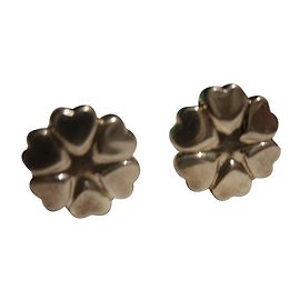 Tiffany & Co Krone der Herzen Ohrringe Silber Silber