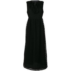 Red Valentino Point d'esprit Spitzenkleid schwarz Schwarz