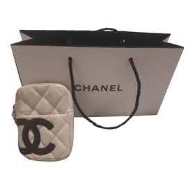 Chanel-Sacos de embreagem-Bege